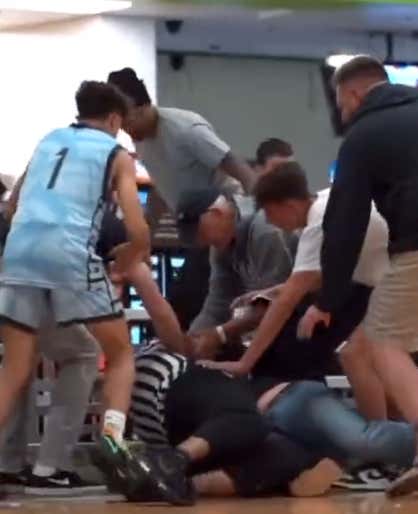 An 8th Grade Basketball Parent Decided To Try And Beat The Shit Out Of The Ref During A Game, Didn't Work Out Well