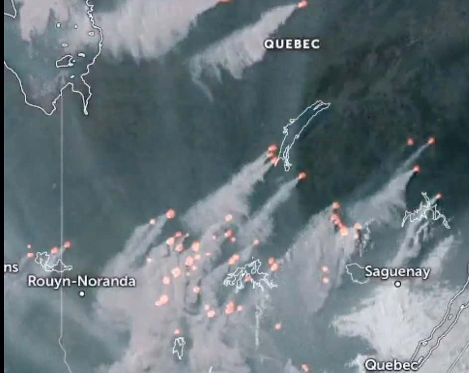 The Satellite Videos Of The Quebec Fires That Are Covering NYC In Smoke Is Crazy