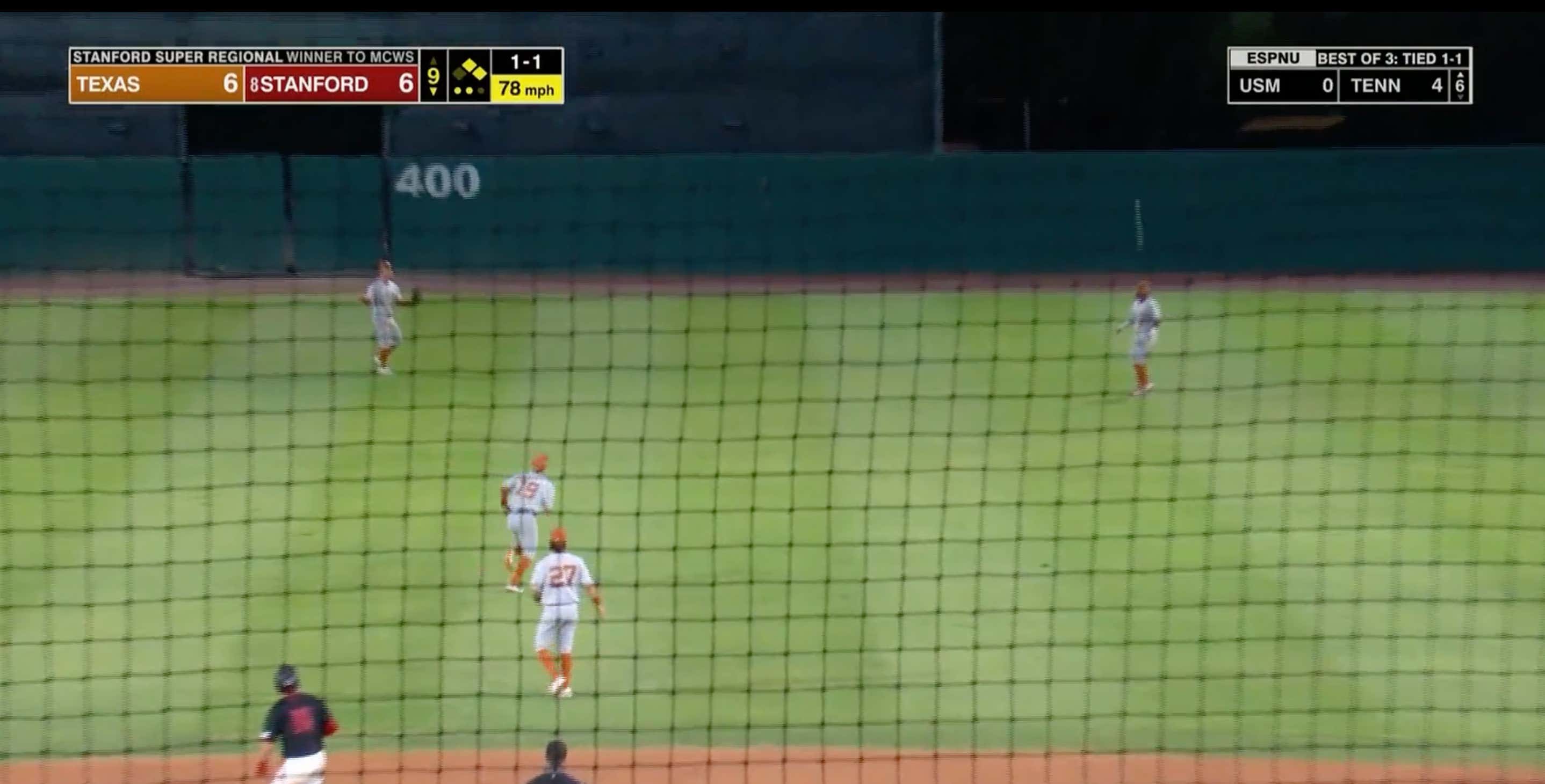 Oh No: Texas Loses Game 3 Of A Super Regional On A Routine Pop-Up Lost In The Lights With Two Outs In The Ninth Inning