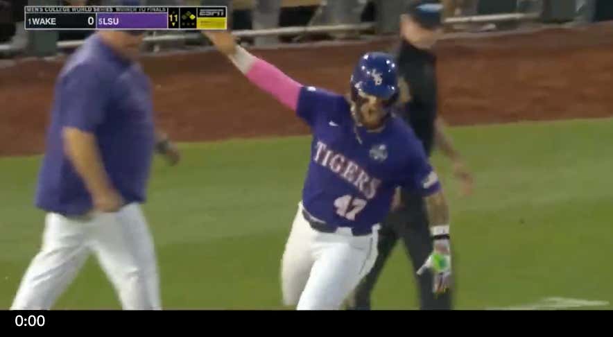 TOMMY TANKS WALKS OFF #1 WAKE FOREST AND SENDS LSU TO THE COLLEGE WORLD SERIES FINALS