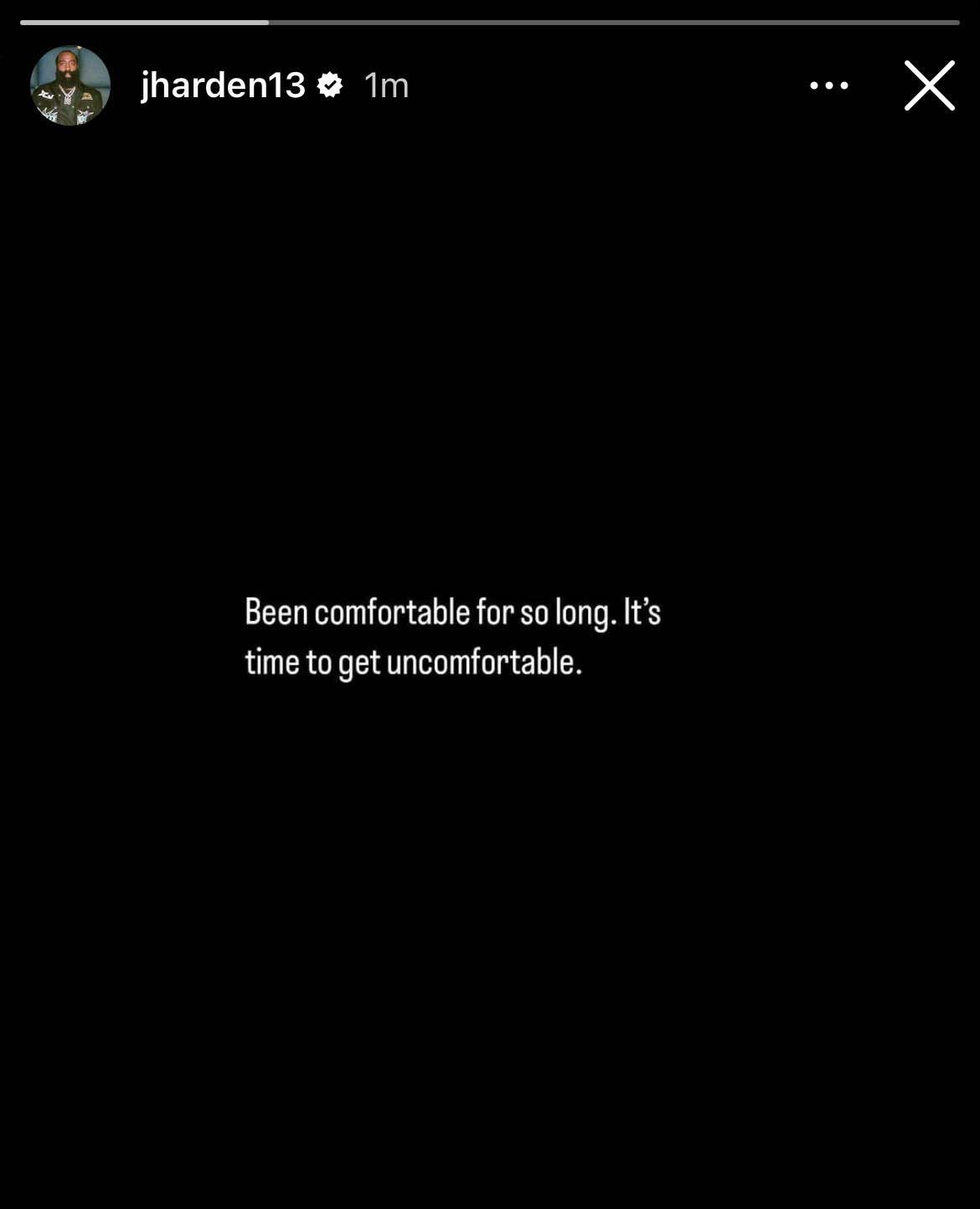 "It's Time To Get Uncomfortable" - James Harden Putting Out Cryptic IG Posts Means His Exit Strategy Is Officially Underway