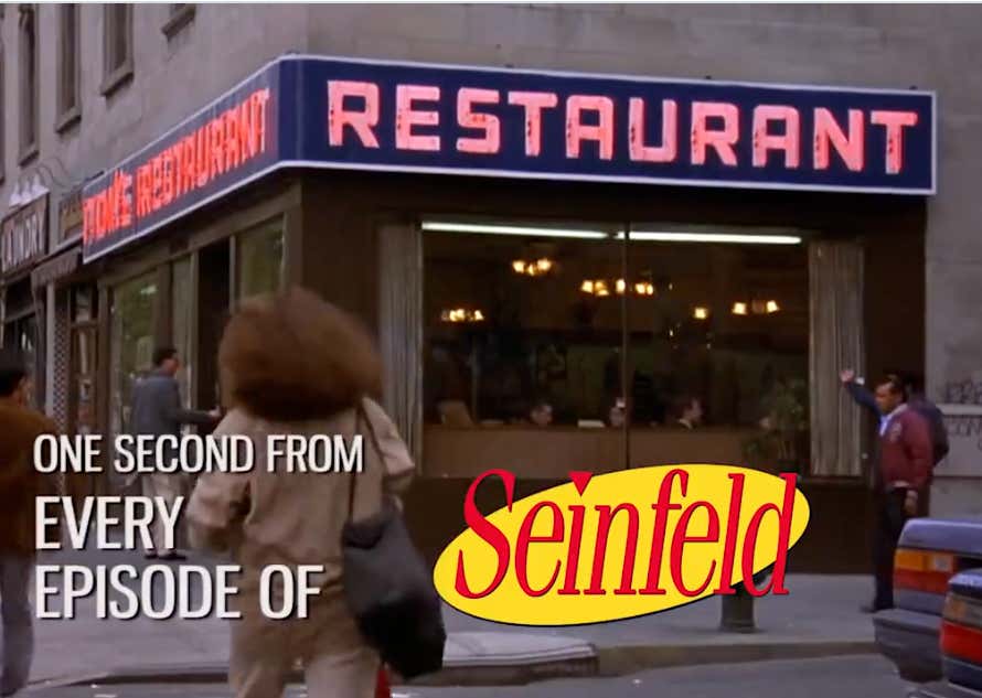 This Video Showing One Second From Every Episode Of Seinfeld Somehow Perfectly Sums Up A Decade Of Television Greatness