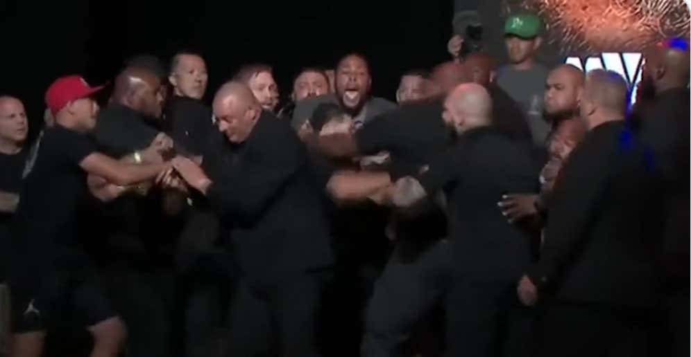 A Legit Brawl Broke Out At The Press Conference Between Nate Diaz And Jake Paul