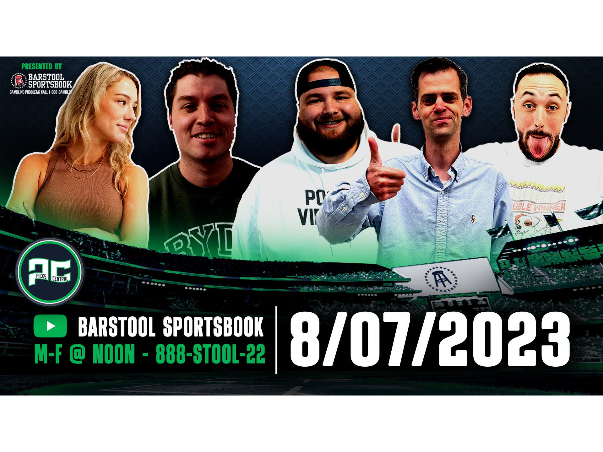 Barstool Sports Picks Central Monday, August 7th, 2023 Barstool Sports