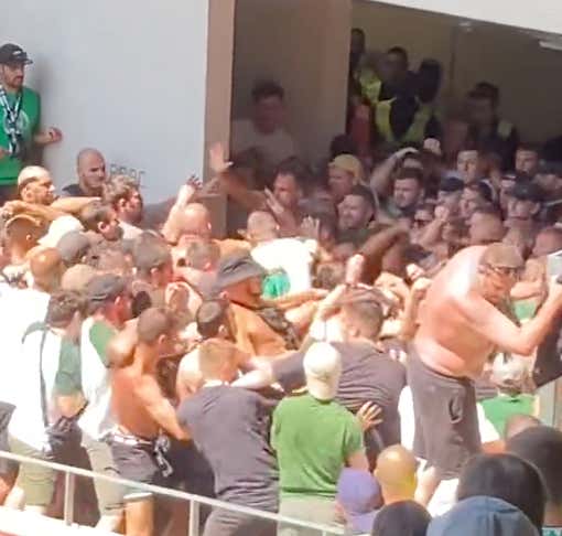 Pregame Routine: Bunch Of Shirtless French Soccer Fans Of The Same Team Got Into A Massive Brawl With Each Other, Delay The Match