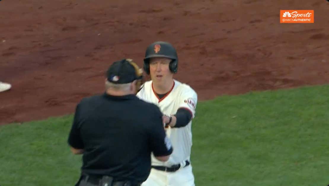 Giants Play-By-Play Guy Dave Flemming Lost His Fantasy Football League So He Had To Be The Bat Boy For San Francisco Last Night, Which Is A Fantastic Punishment