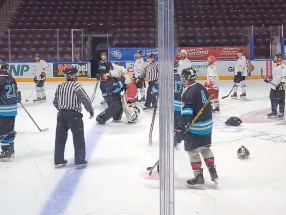 Nothing Gets The Boys All Jazzed Up Quite Like A Goalie Fight At Center Ice