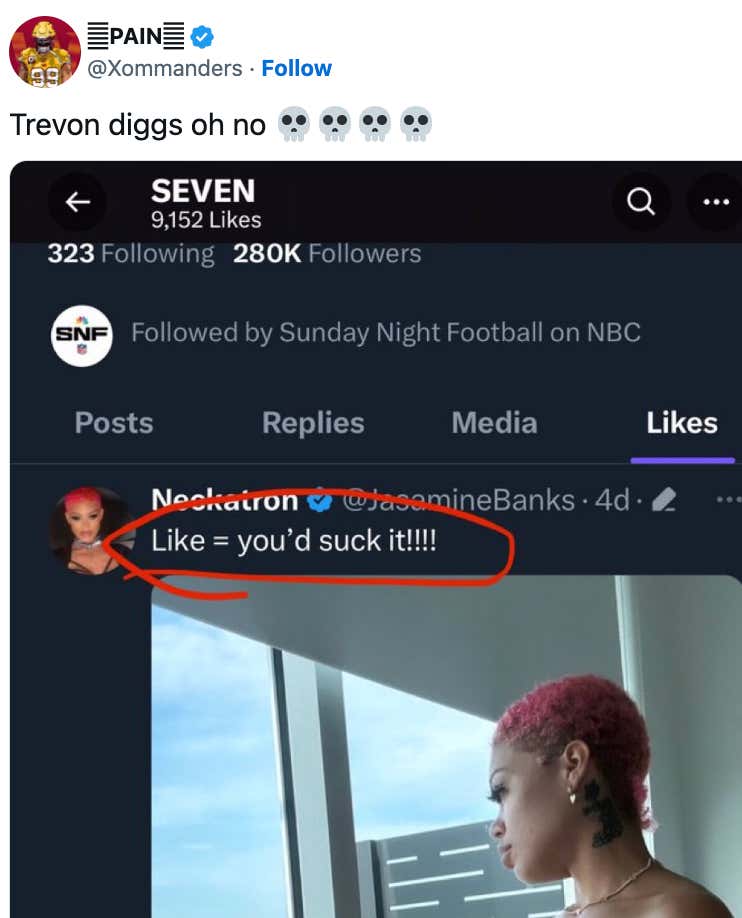 Cowboys' Trevon Diggs Has Learned Twitter Likes Are Public In A Very Hard, Shockingly Horny Way
