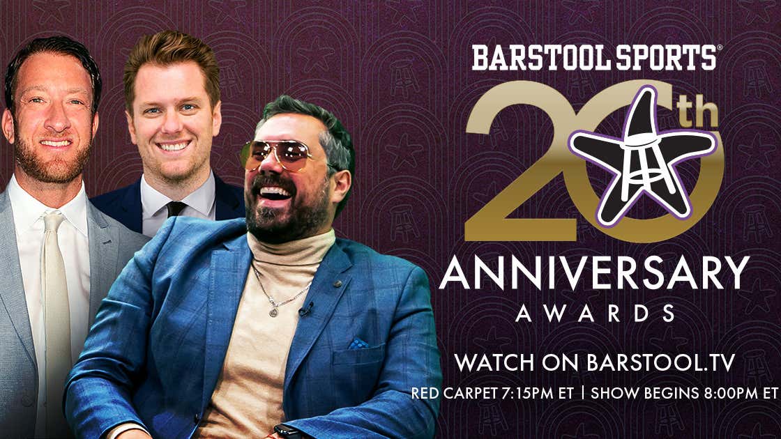 The Barstool Sports 20th Anniversary Red Carpet Show Watch The Awards Show LIVE At 8PM ET on