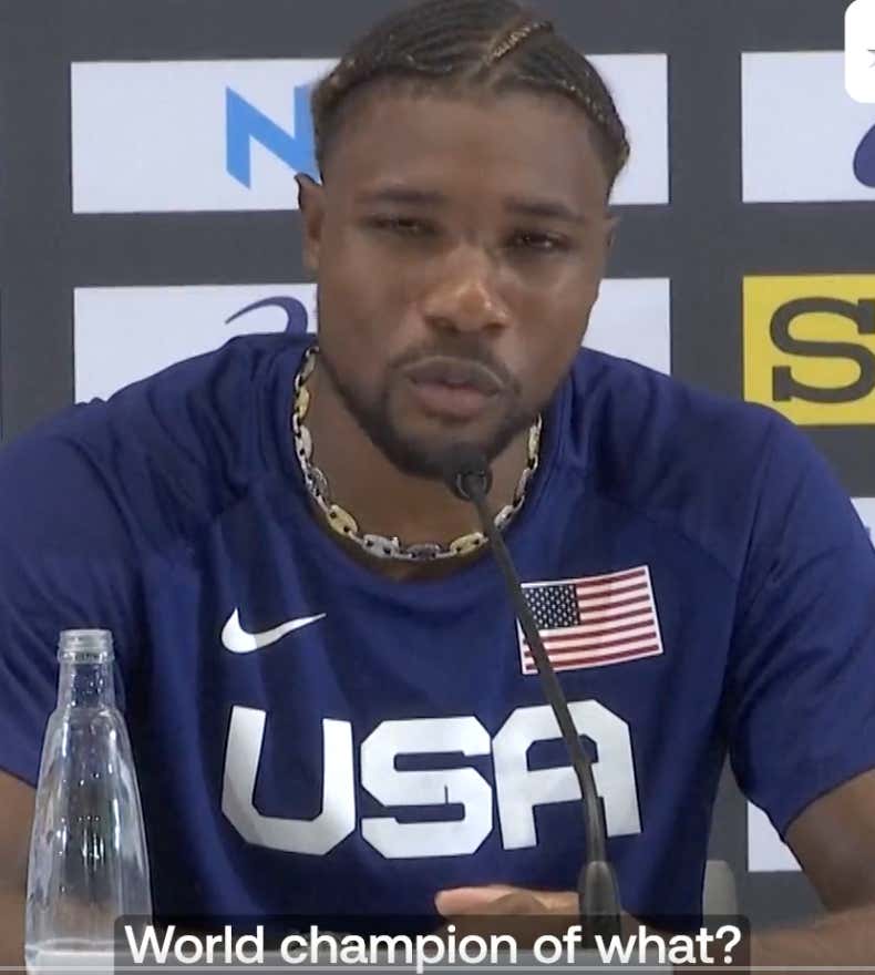 US Sprinter Noah Lyles Delivered A Clueless, Asinine Rant About How He Fucking Hates The NBA Declaring Themselves 'World Champs'
