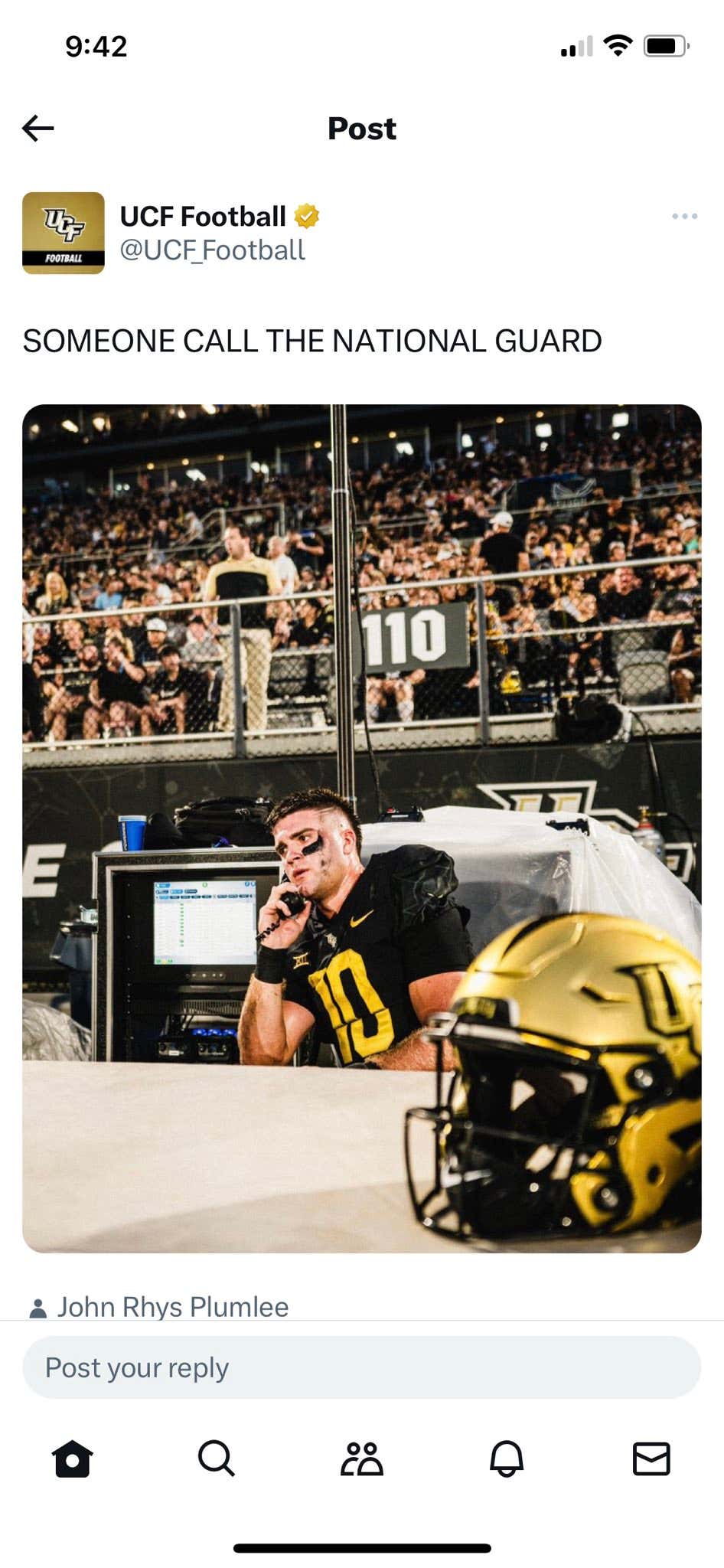 I'm Guessing UCF's Social Guy Got A Stern Talking To After Making A National Guard Joke Against Kent State