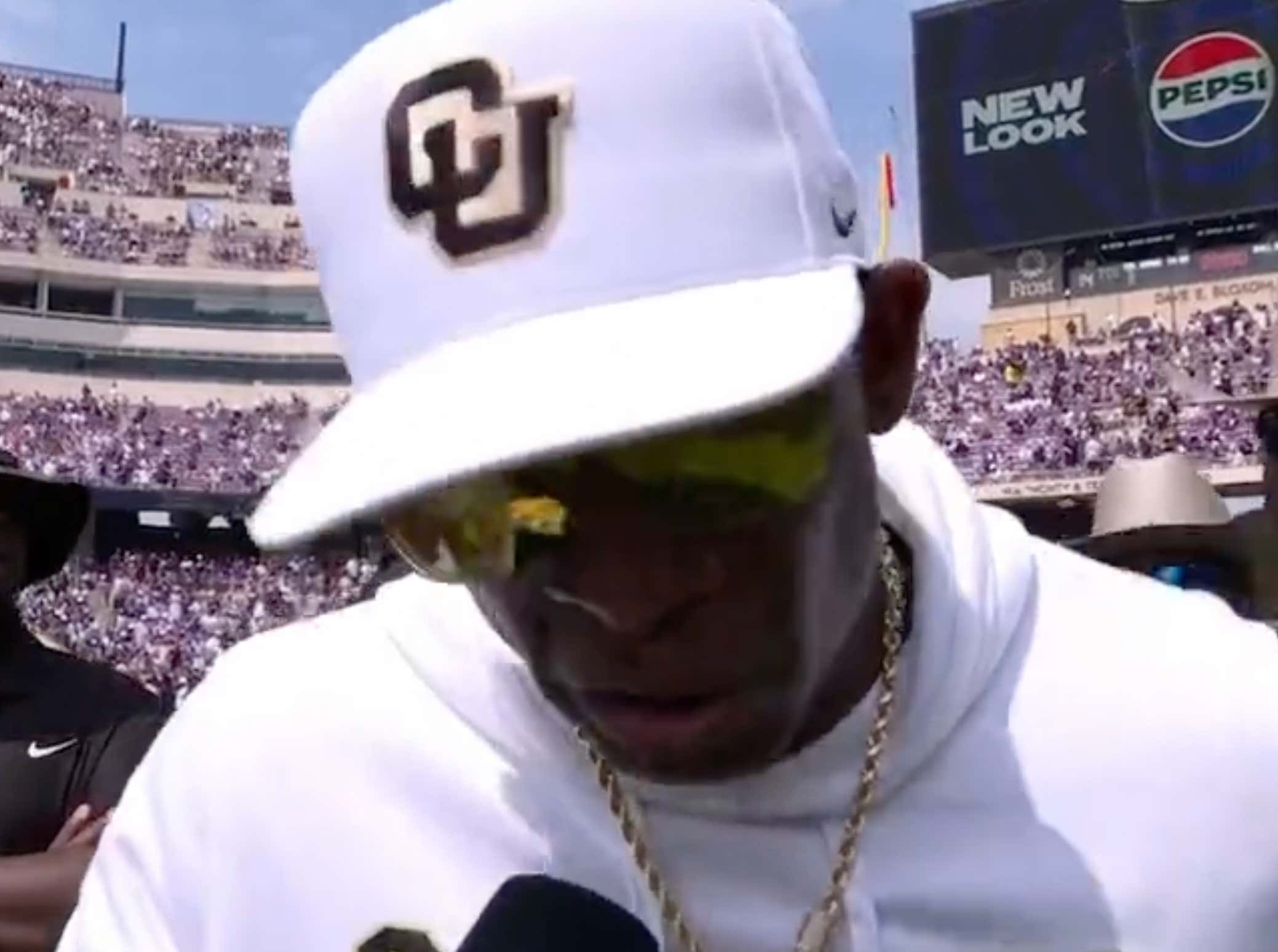 Deion Delivered An Absolute Money Quote About Travis Hunter At Halftime