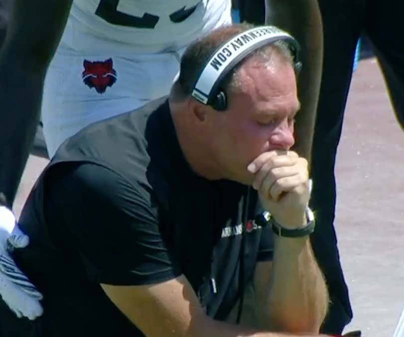 Butch Jones Almost Started Crying As Arkansas State Got Smacked 73-0 By Oklahoma