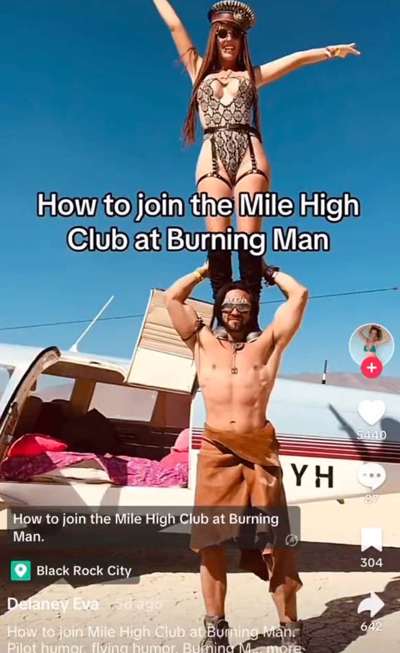 There's A Sex Plane At Burning Man That Makes You Show Up At 5 AM To Wait Your Turn To Join The Mile High Club
