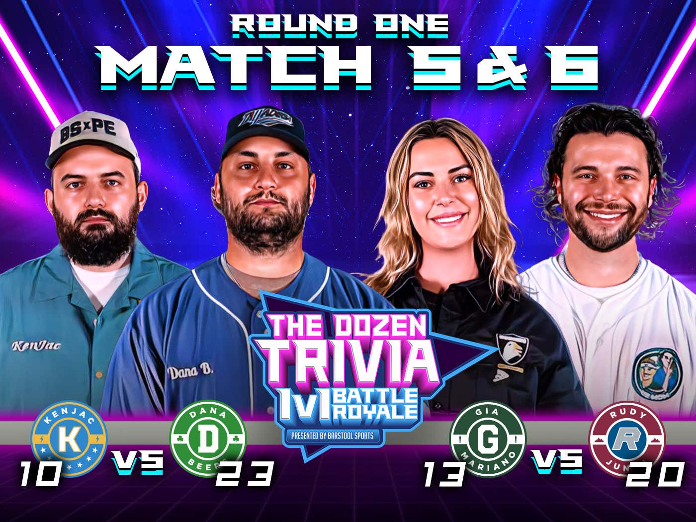 Dana Beers vs. KenJac, & Rudy vs. Gia Mariano (Match 5&6, Round 1 The