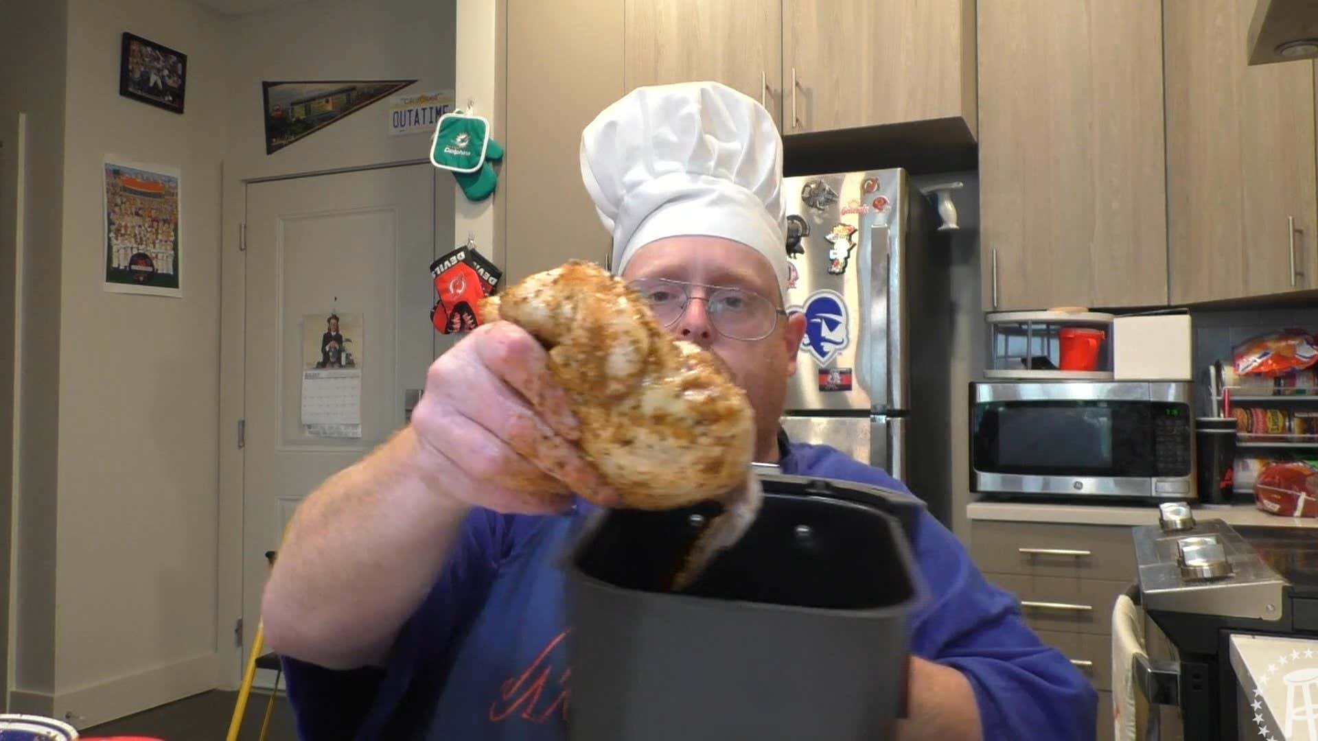 Tank Cooks Cornish Game Hen in Air Fryer