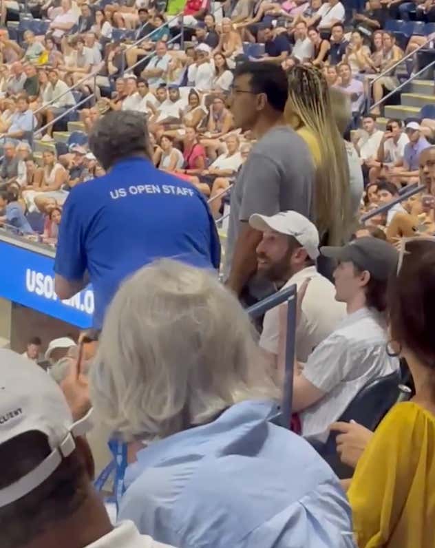 Play Has Been Suspended At The US Open Semifinals Due To Climate Change Protesters Who Keep Yelling "End Fossil Fuels"