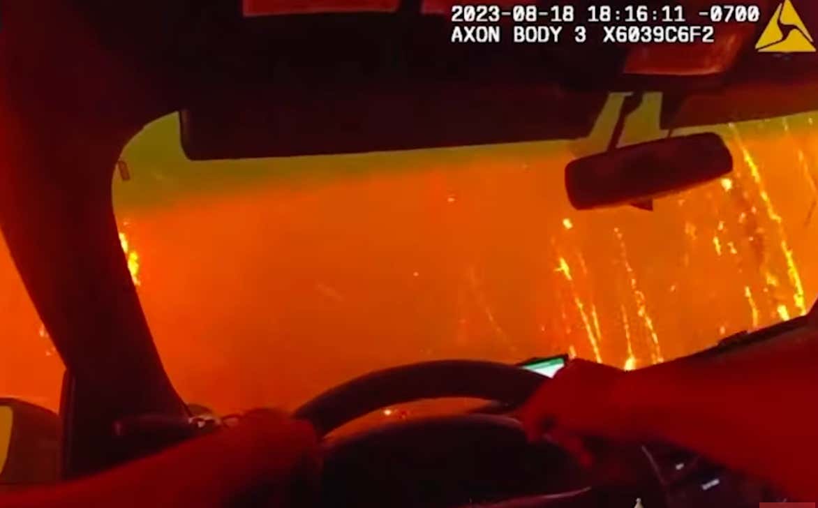 This Body Cam Footage Of A Deputy Driving Through The Washington Wildfires Is INSANE