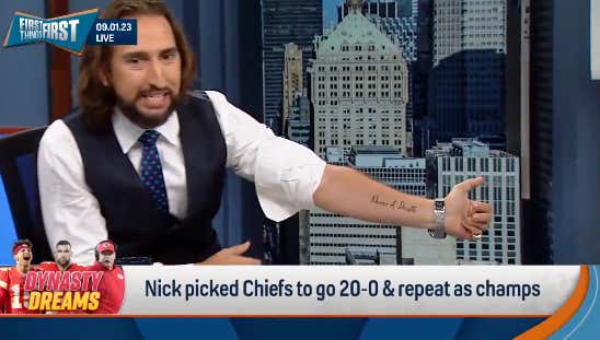 Nick Wright's "Never A Doubt" Tattoo Now Puts Him In The Running To Become One Of The Biggest Cowards Of All Time