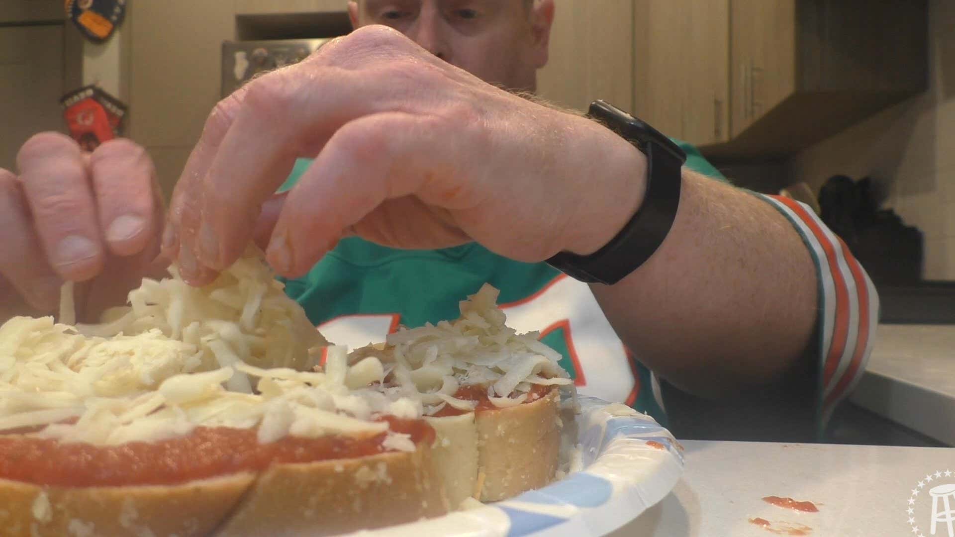 Tank Cooks Football Foods: Garlic Toast Pizza
