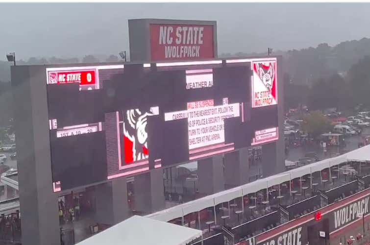 I'm Not An Expert On "The Signs" But Getting Your Scoreboard Struck By Lightning Cannot Be A Good Omen