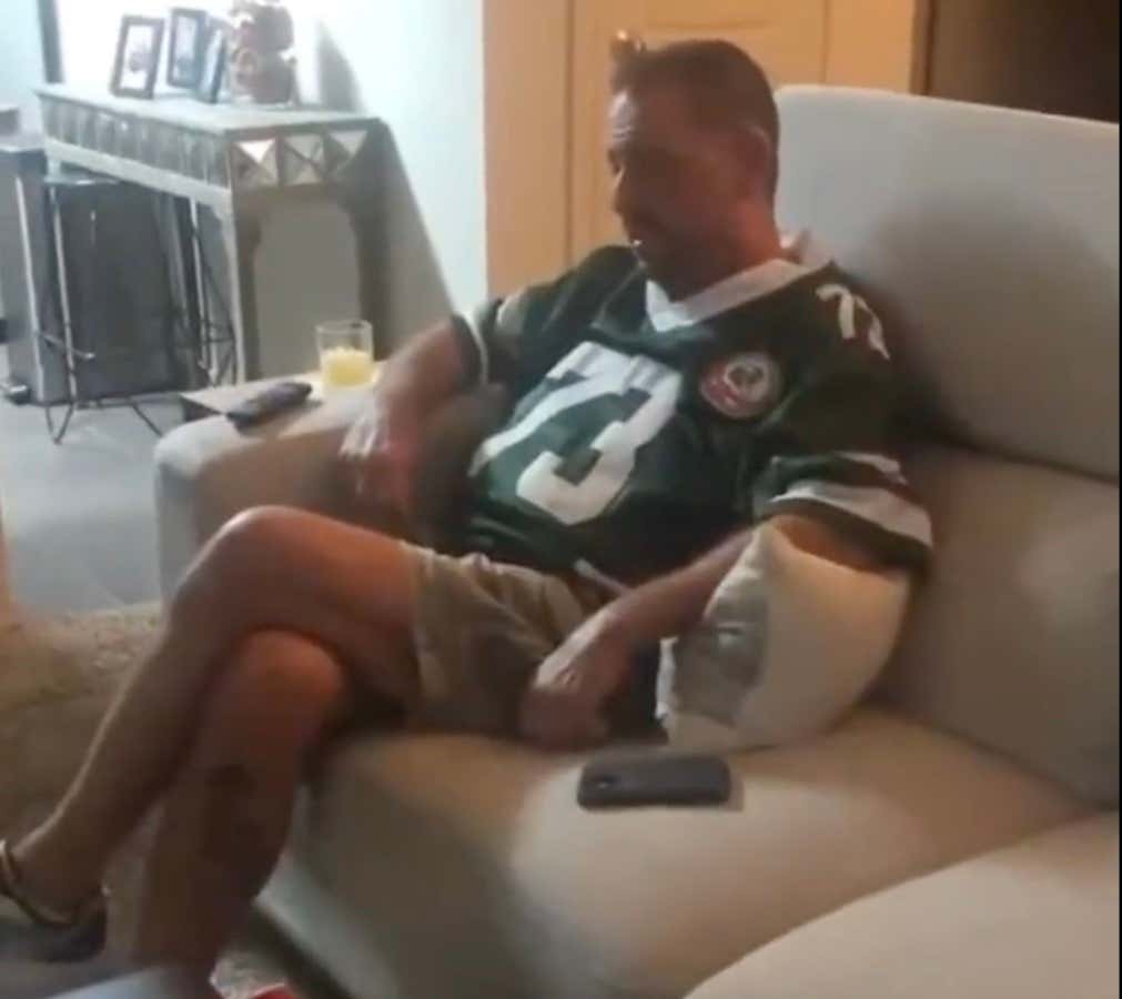 "You Don't Know The Journey" - This Poor Son Of A Bitch Moping About Aaron Rodgers' Injury As His Wife Laughs At Him Is Every Sad Jets Fan