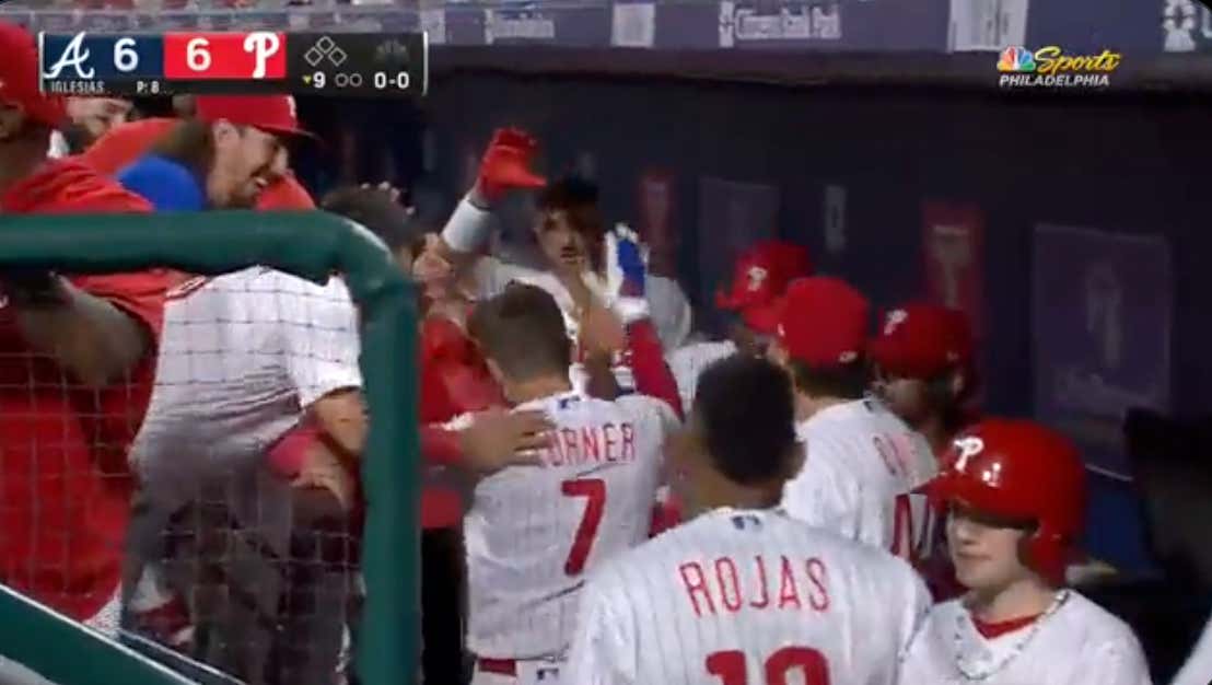 If Philly Fans Are Going To Go Soft On Trea Turner, His Teammates Are There To Hit Him With A "Fuck You, Trea" Chant In The Dugout After His Game-Tying Homer
