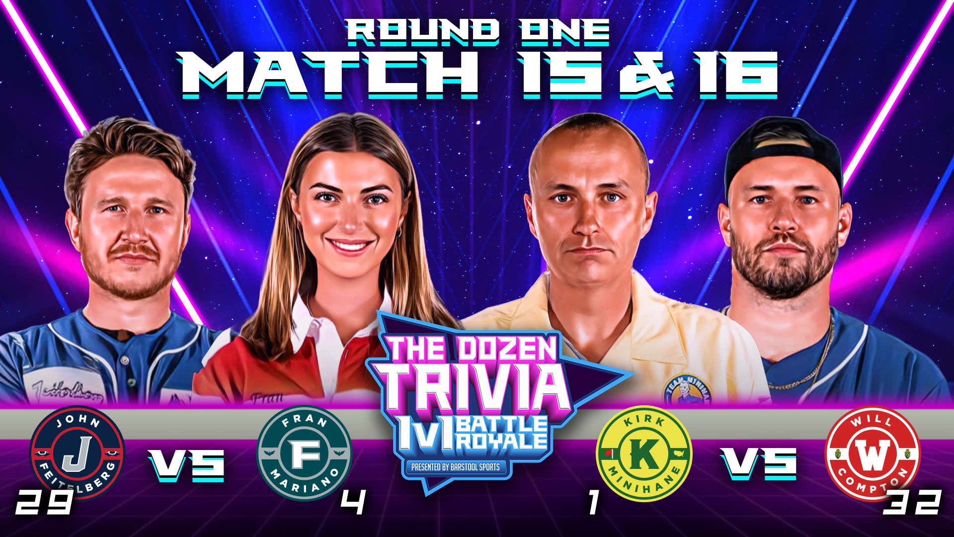 Fran vs. Feits & Kirk Minihane vs. Will Compton (Match 15&16, Round 1