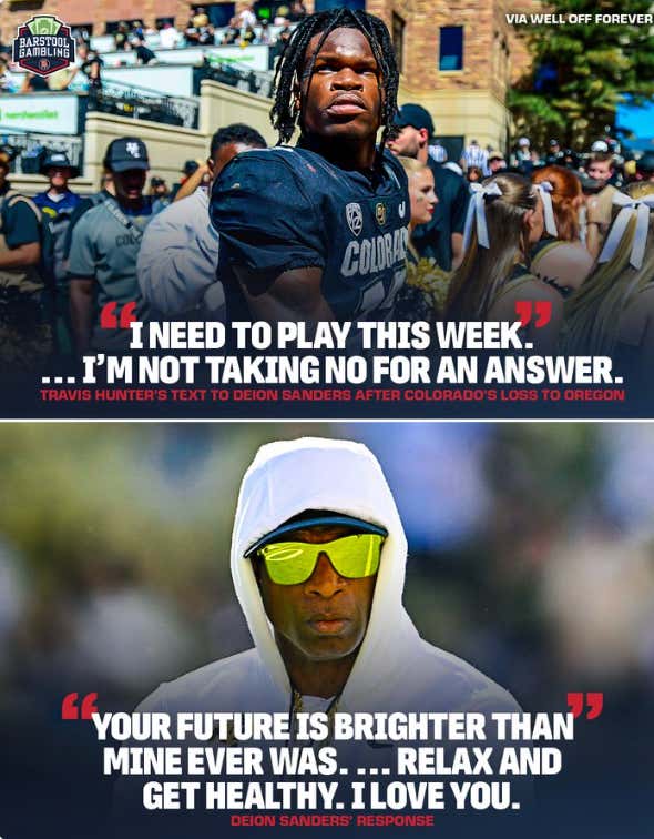 Travis Hunter Tells Deion Sanders He's Playing Against USC and He Won't