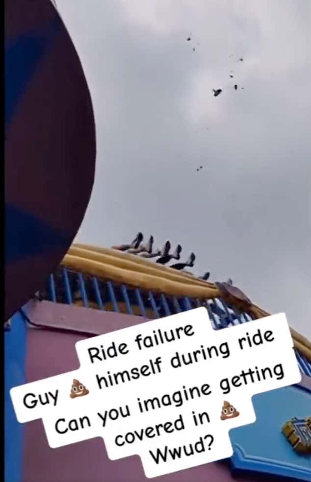 Nightmare Fuel: Guy Shits Himself On A Roller Coaster And It Ends Up Flying Down To Unsuspecting Humans Below