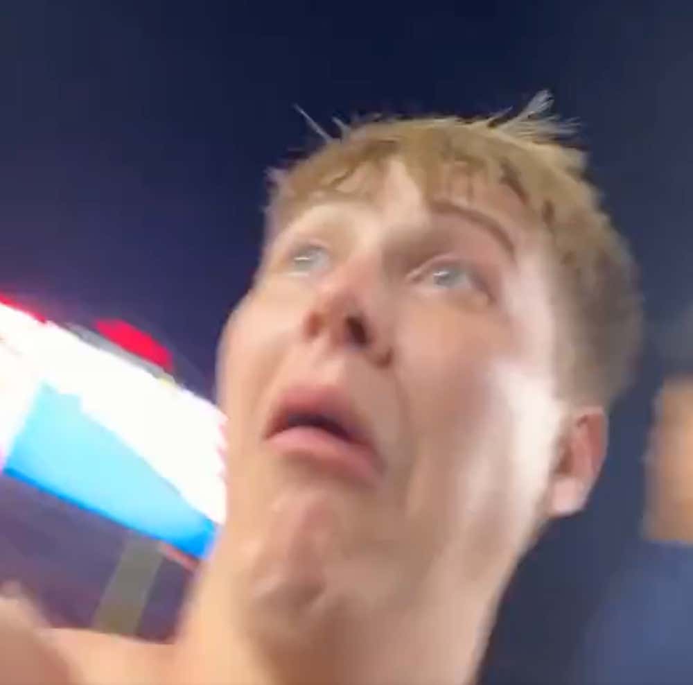 This Ole Miss Fan Thought It Was A Good Idea To Scream "Fuck You" At An LSU Player While Storming The Field Last Saturday Before Getting Leveled