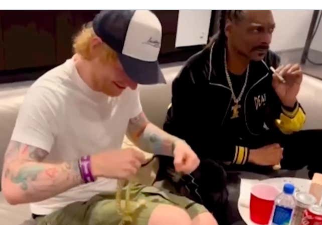 That'll Happen To The Best Of Us: Ed Sheeran Didn't Want To Be Rude, So He Got So High With Snoop Dogg He Couldn't See Straight