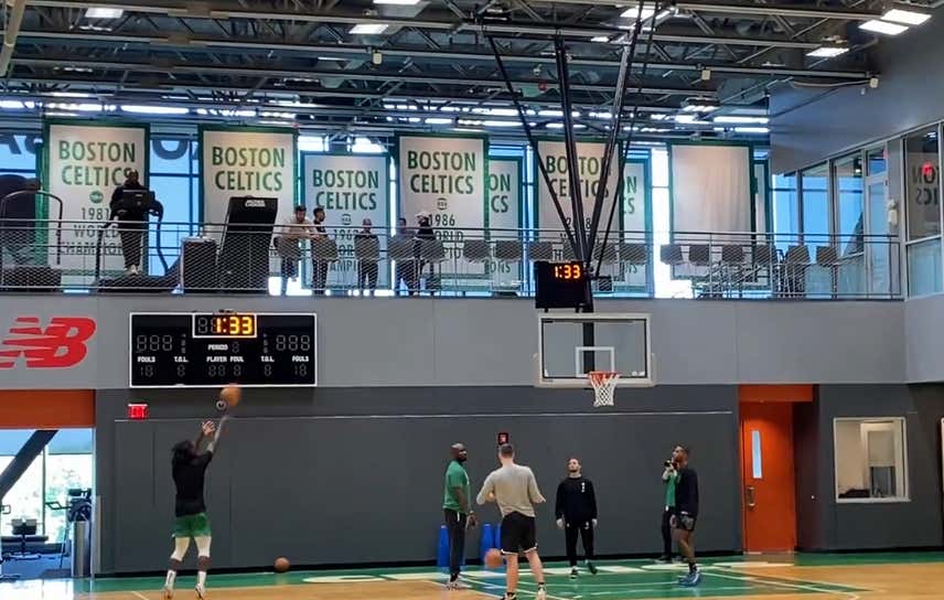 It's Definitely A Little Surreal To See Jrue Holiday Getting Shots Up At The Celtics Practice Facility