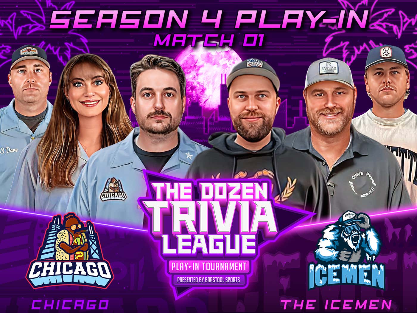 Chicago vs. The Icemen Match 01 The Dozen Trivia League Season 4 PlayIn Tournament