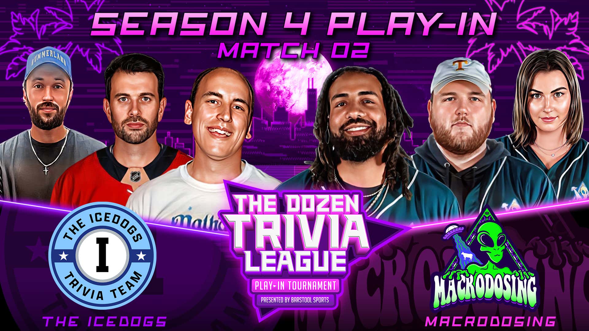 The Icedogs vs. Macrodosing Match 02 The Dozen Trivia League Season 4 PlayIn Tournament