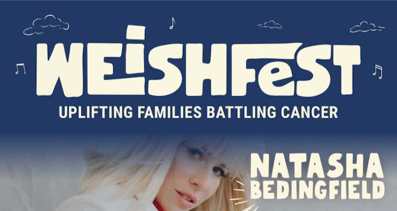 Come See Chief Sing "Unwritten" On Stage With Natasha Bedingfield At Weishfest On 11/4 - ALL PROCEEDS GO DIRECTLY TO FAMILIES BATTLING CANCER