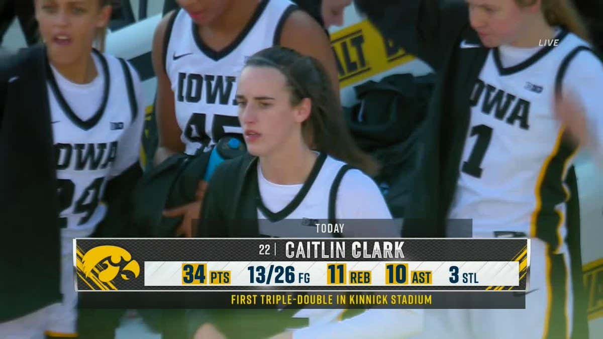 Caitlin Clark Scored More Points In Kinnick Stadium Than Iowa's Football Team Has Scored In A Home Conference Game Since 2021