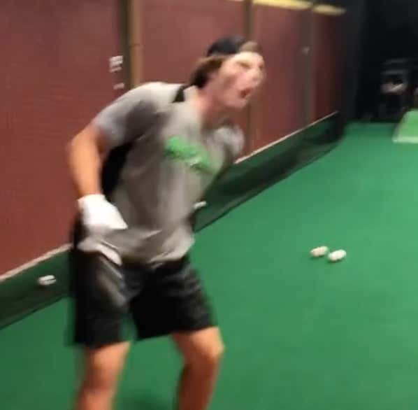 Watch: A Buncha Bros Went To The Batting Cages To See How Hard They Could Getting Hit By The Pitching Machine