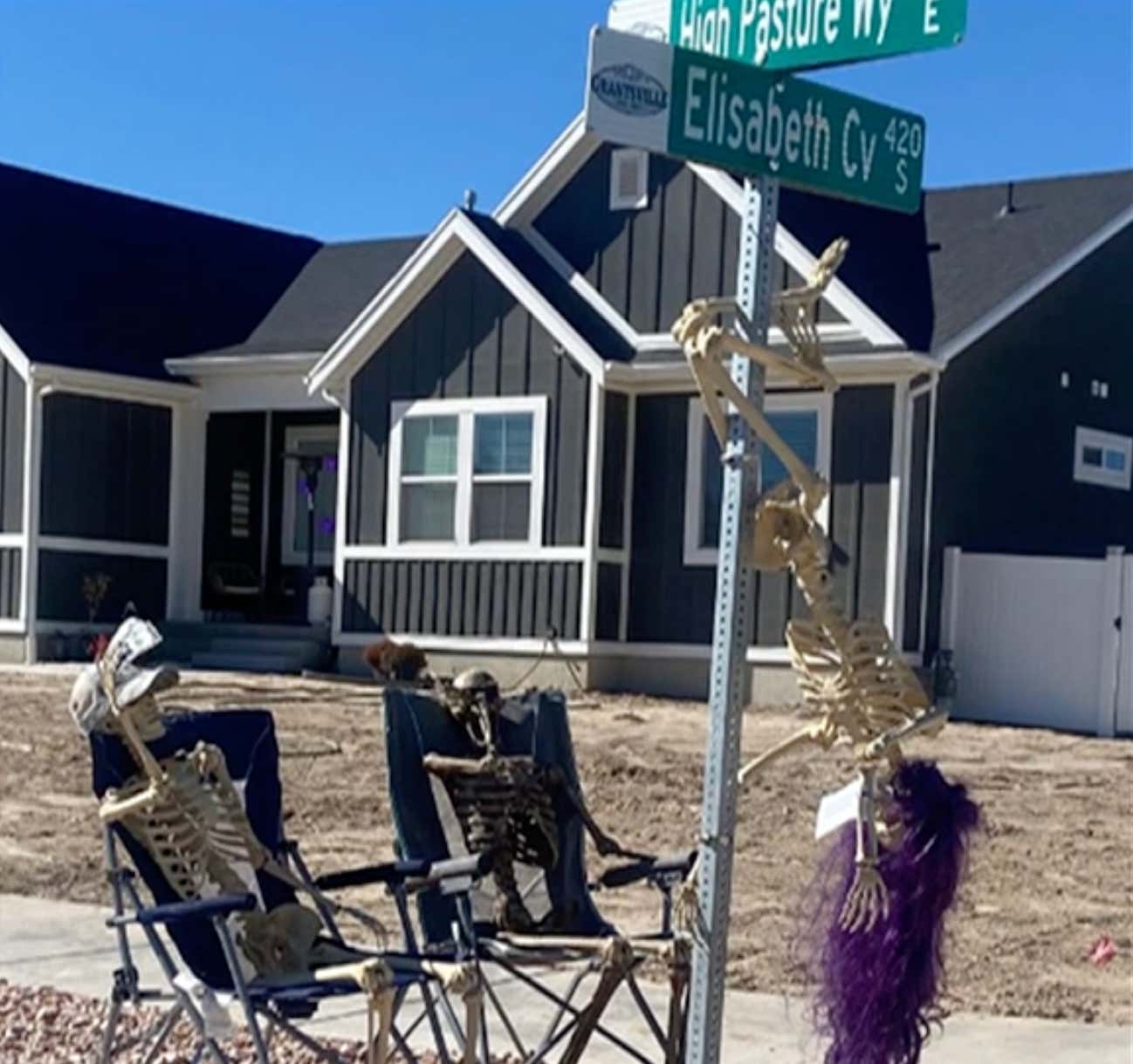 The No Fun Police In Utah Won't Allow A Stripper Skelton Halloween Display In Front Of Someone's House