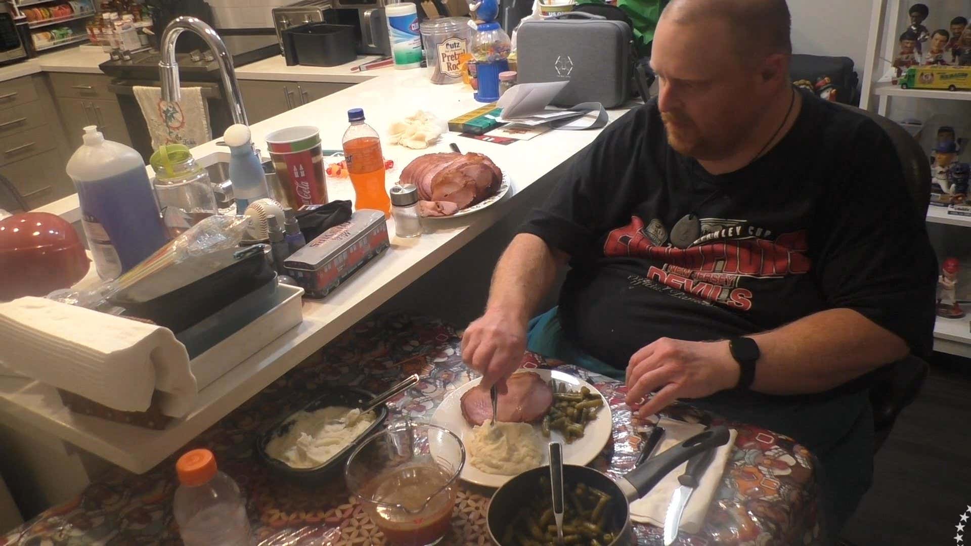 Tank Cooks Ham in an Air Fryer