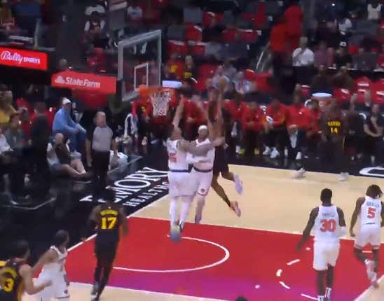 Jalen Johnson Is Your Current Dunk Of The Year Leader After Executing The Very Rarely Seen Double Body Poster