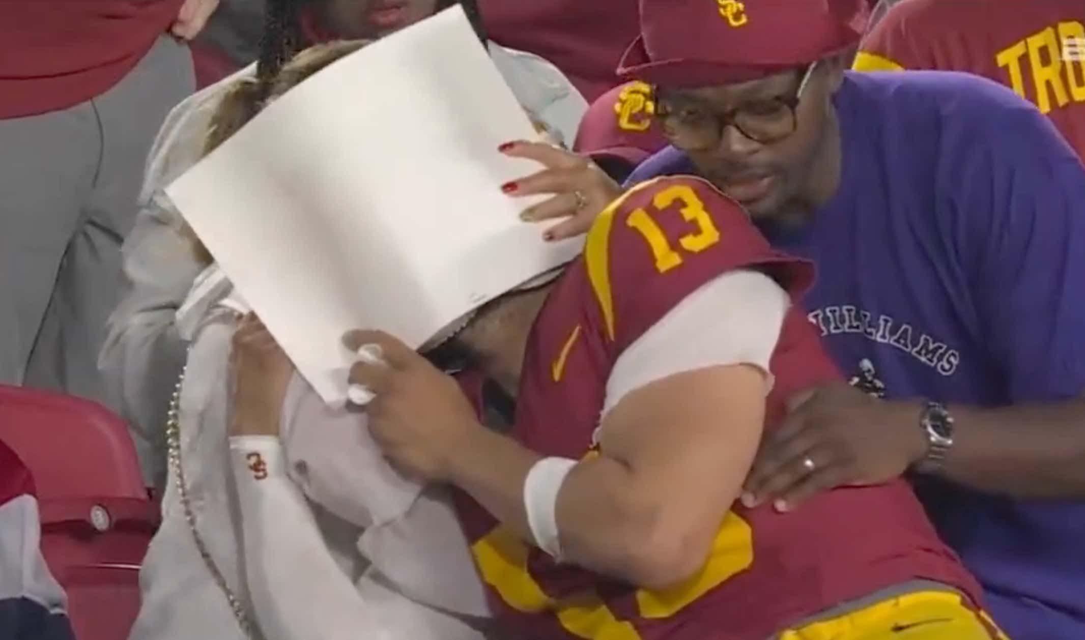 Caleb Williams Deserves To Cry For Having To Put Up With USC's Defense