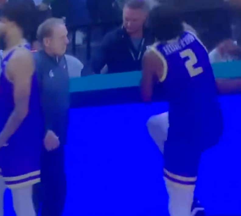 Love Seeing This James Madison Player Dancing His Ass Off Right In Tom Izzo's Face During The Handshake Line After Upsetting No. 4 MSU