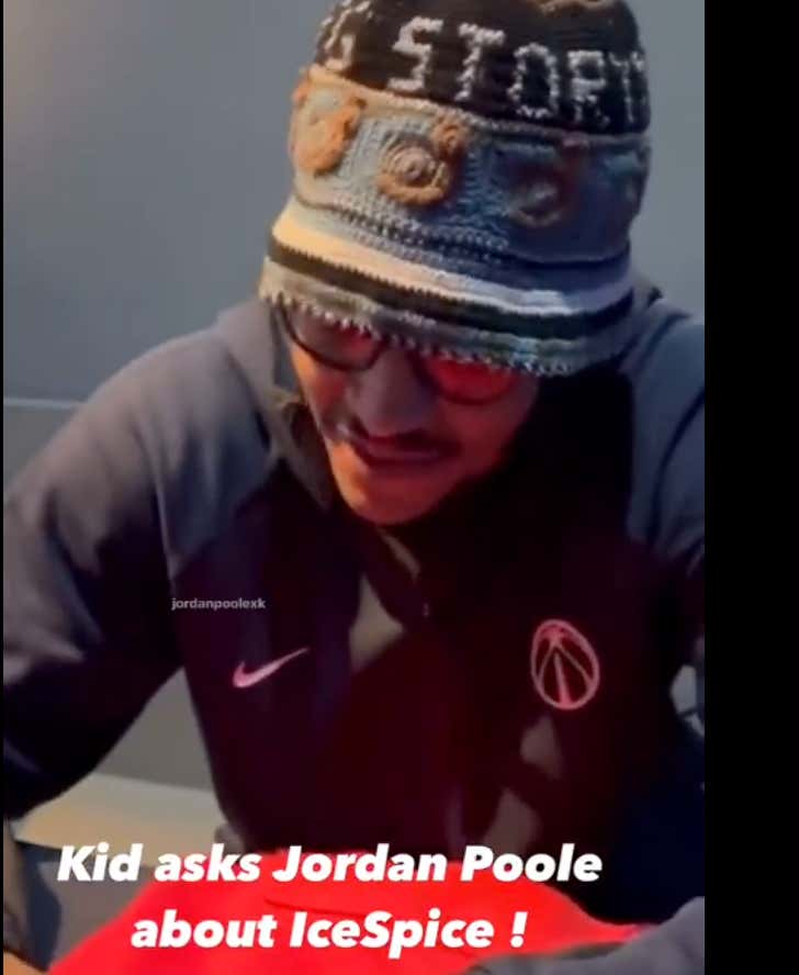 Investigative Journalist At Its Finest: Jordan Poole Is Forced To Deny That He Paid $500,000 To Go On A Date With Ice Spice After A Kid Puts Him On The Spot