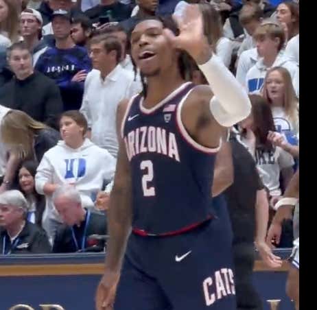 Caleb Love Did Exactly What He Should Do After Beating Duke (Again) - Talk Shit To Those Nerds In The Stands