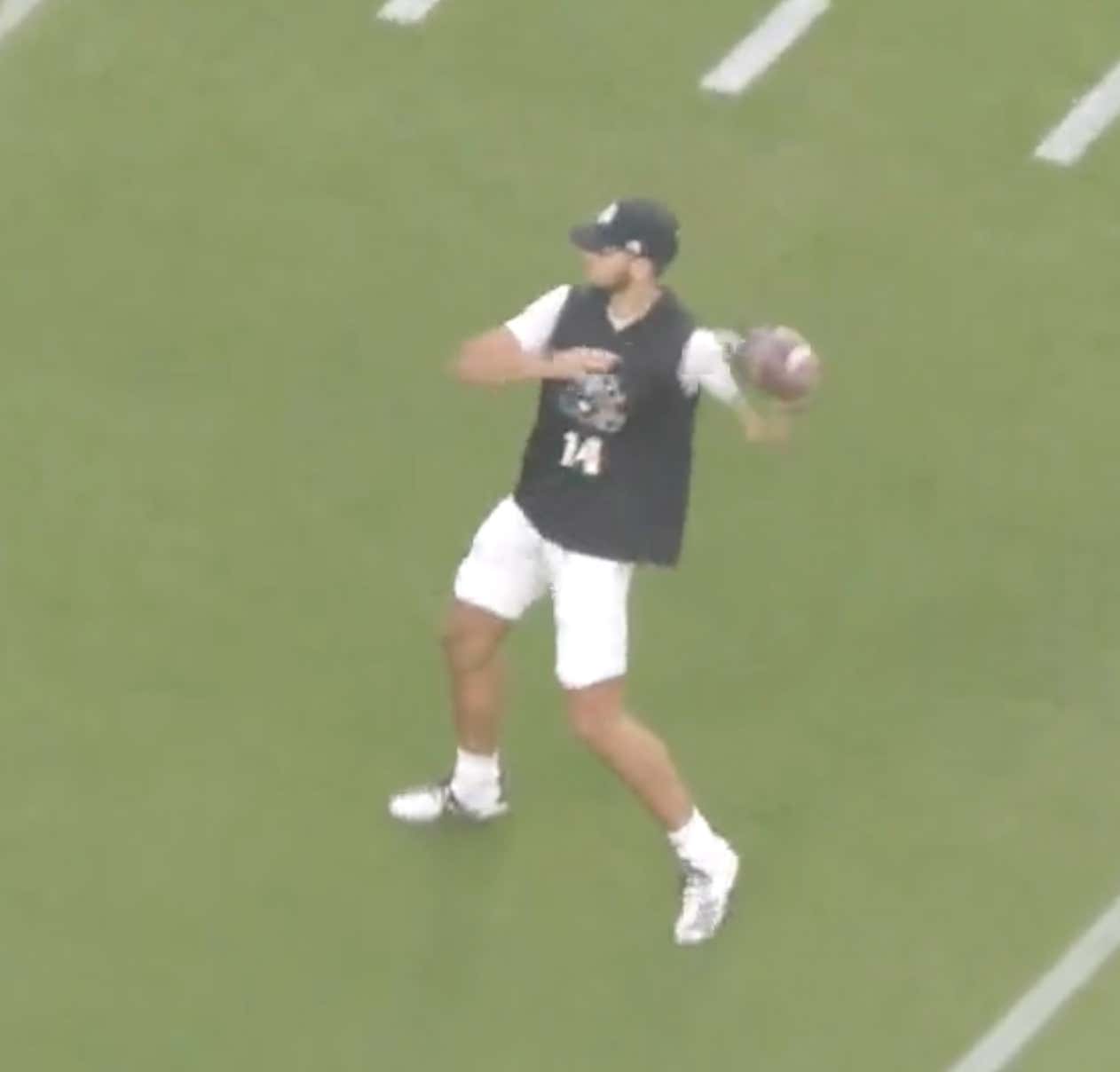 Texas A&M Has A Max Johnson Decoy Warming Up To Make Mississippi State Think He's Playing