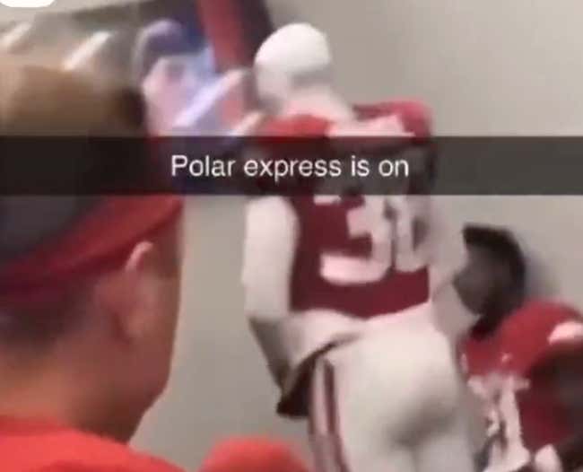 Promise This Is Somehow Real - An Arkansas Football Player Had To Apologize For Putting The Polar Express On A Locker Room TV While Losing 27-3 At Half