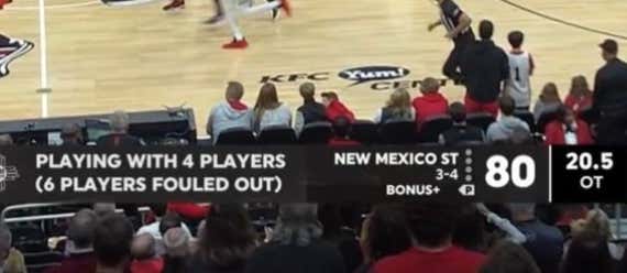 My Team Is On The Floor: New Mexico State Had To Finish The Game With Four Players Because Everyone Else Fouled Out