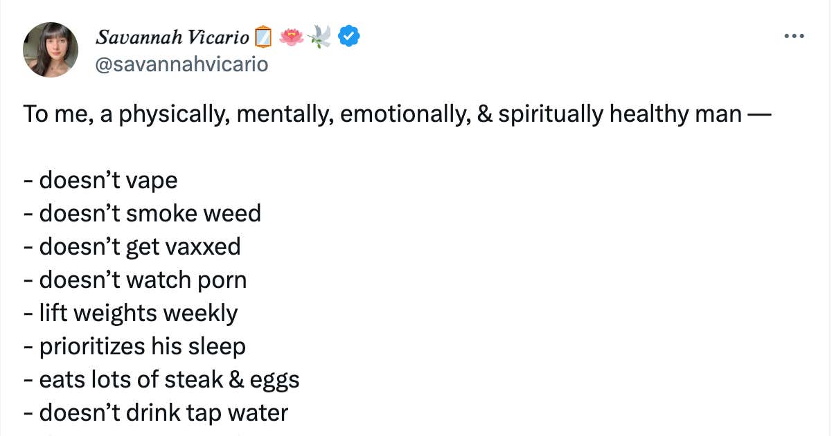 Woman Is Going Viral For Listing Qualities Of Her Ideal Man Which Includes Not Drinking Tap Water, Trusting The Government, Using AirPods, And More