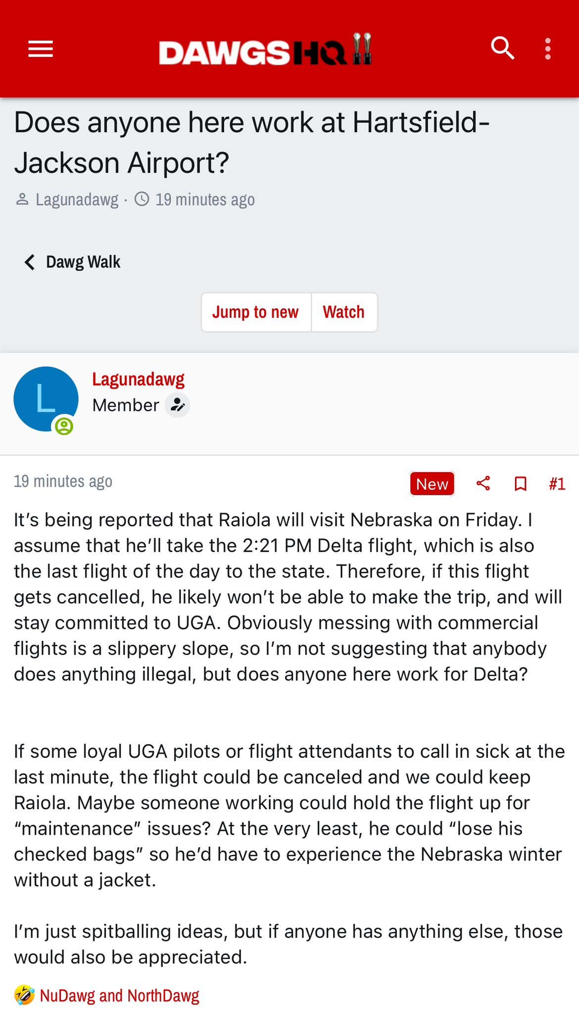 A Georgia Fan Wants To Fuck Up the Flights From Atlanta to Lincoln, NE So Top 2024 QB Dylan Raiola Can't Go on His Official Visit to Nebraska